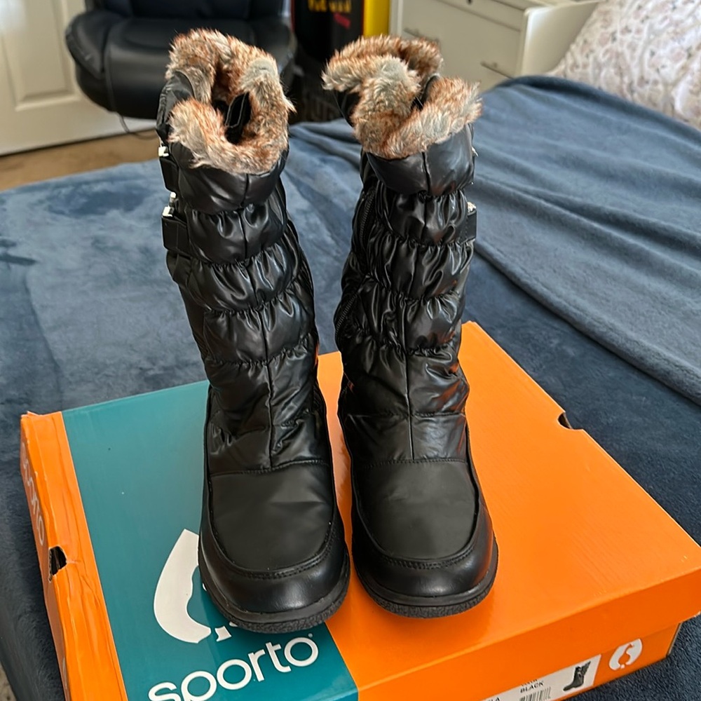 Sporto black winter boots